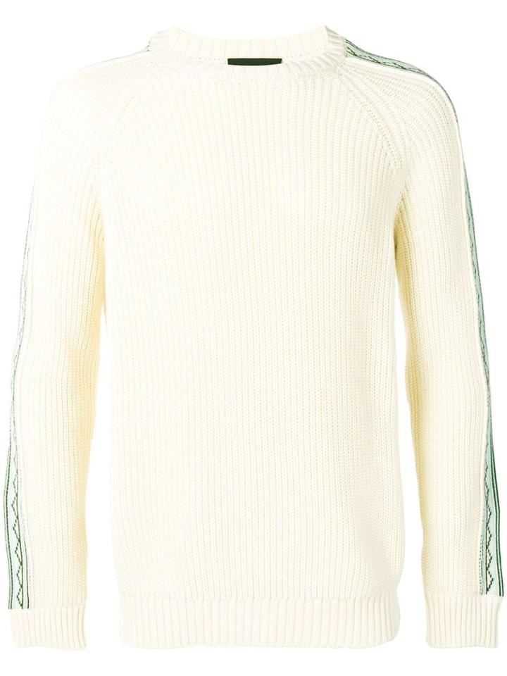 Alanui Patterned Sleeve Sweater - Neutrals