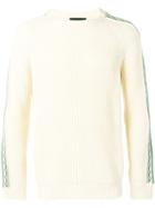 Alanui Patterned Sleeve Sweater - Neutrals