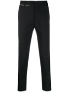 Low Brand Zip Detail Slim Fit Trousers - Black
