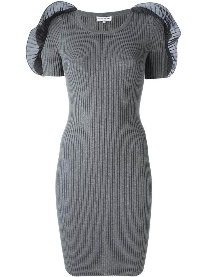 Opening Ceremony Shoulder Applique Fitted Dress