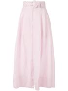 Nicholas Belted Wide Leg Trousers - Pink
