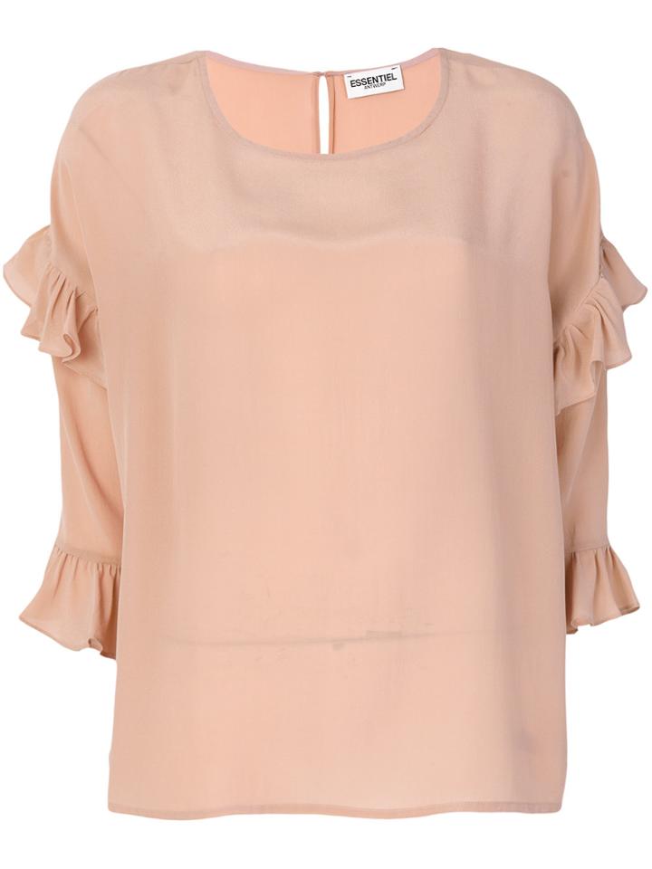 Essentiel Antwerp Frill-sleeve Blouse - Pink & Purple