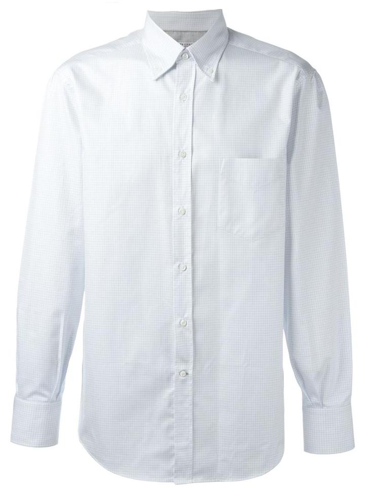 Brunello Cucinelli Checked Shirt, Men's, Size: Xxl, White, Cotton