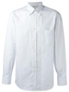 Brunello Cucinelli Checked Shirt, Men's, Size: Xxl, White, Cotton