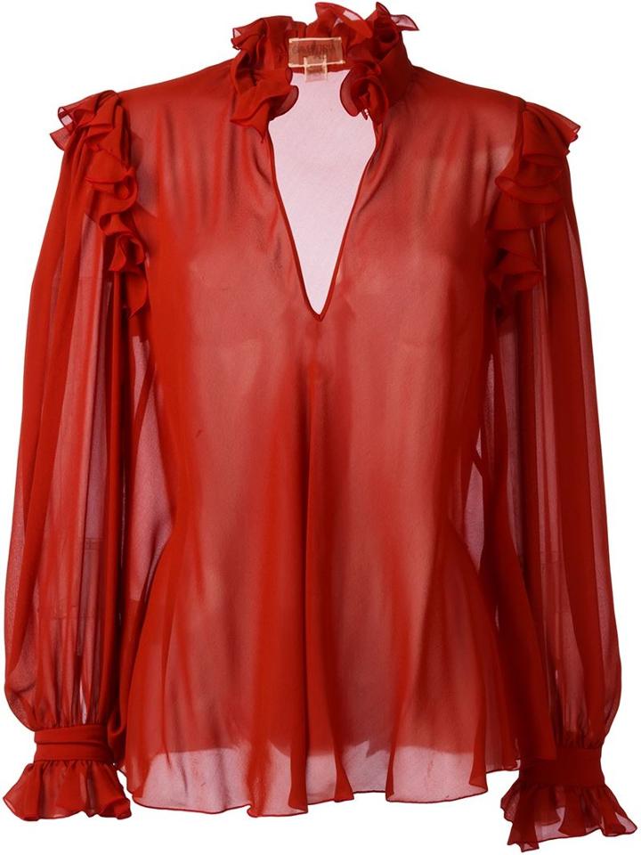 Giambattista Valli Ruffle Detail Blouse