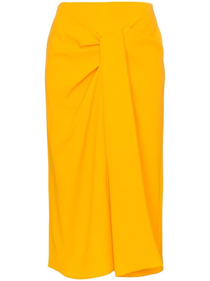 Roland Mouret Aura Pencil Midi Skirt - Yellow