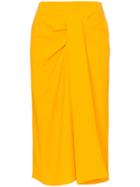 Roland Mouret Aura Pencil Midi Skirt - Yellow