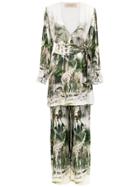 Adriana Degreas Silk Pyjama Set - Green