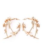 Shaun Leane Cherry Blossom Diamond Earrings, Women's, Metallic, Sterling Silver
