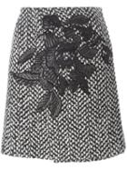 Ermanno Scervino Envelope Knit Skirt, Women's, Size: 42, Black, Polyester/wool/alpaca/polyamide