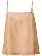 Mes Demoiselles - Innocent Top - Women - Silk/cotton - 38, Nude/neutrals, Silk/cotton