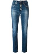 Dondup Buttoned High-rise Jeans - Blue