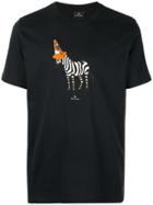 Ps Paul Smith Zebra Print Short Sleeve T-shirt - Black