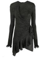 Philosophy Di Lorenzo Serafini Metallic Knit Detail Dress - Black