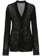 Ann Demeulemeester Fitted V-neck Cardigan - Black