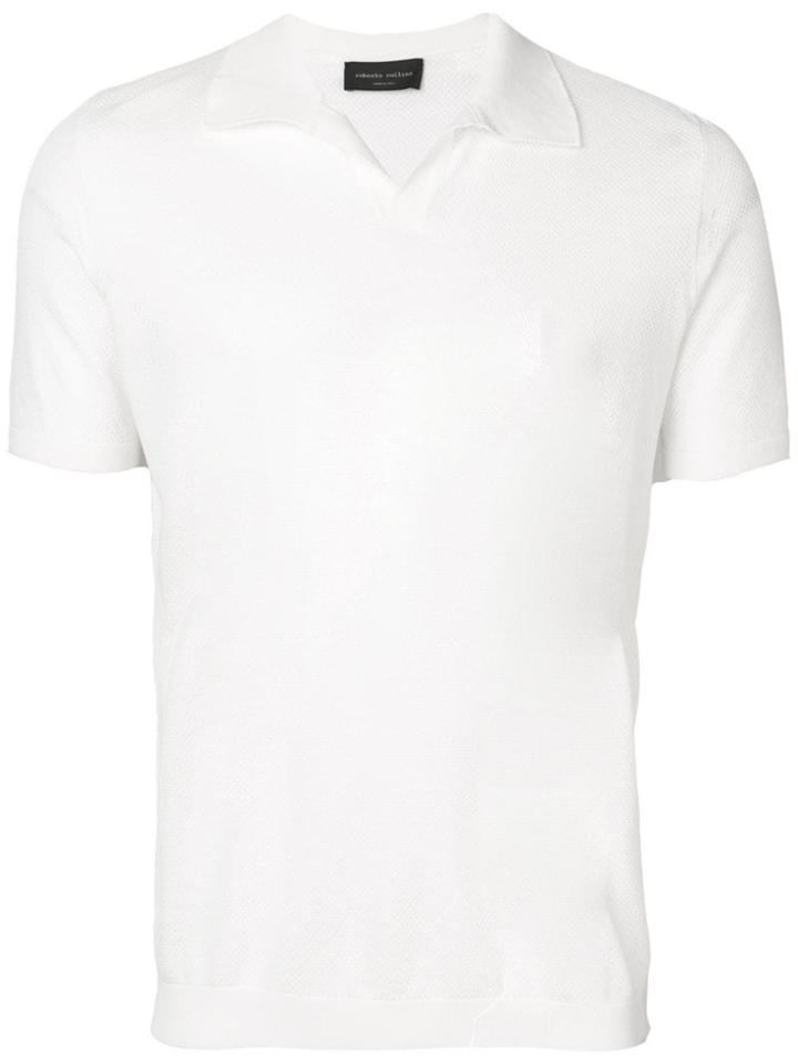 Roberto Collina Knit Polo Shirt - White
