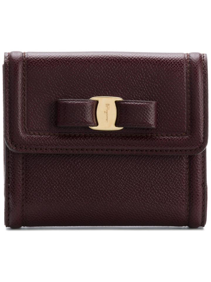 Salvatore Ferragamo Vara Bow French Wallet - Red
