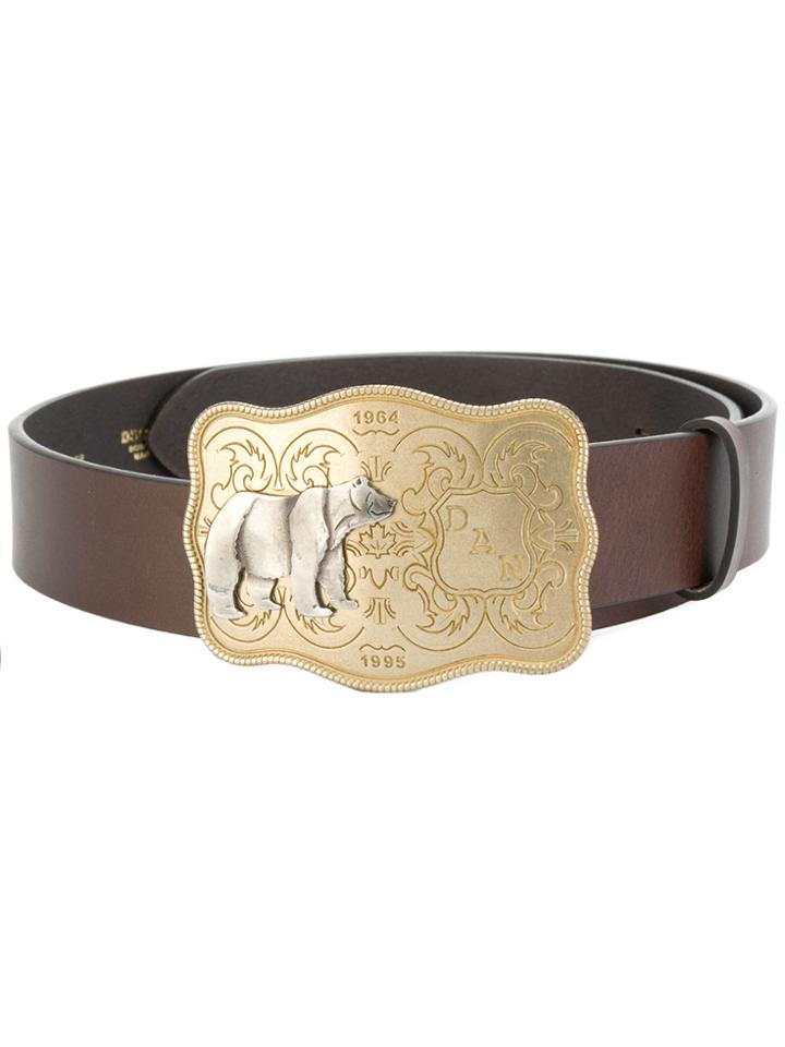 Dsquared2 Embossed Buckle Belt - Brown