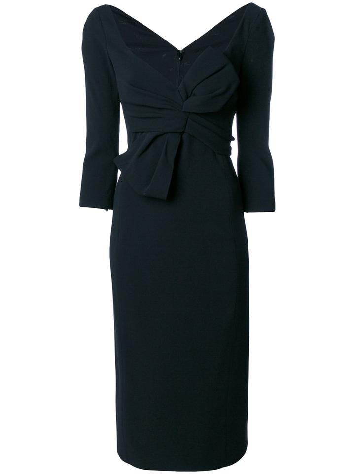 Dsquared2 - Bow Detail Dress - Women - Polyester/spandex/elastane/acetate/wool - 42, Black, Polyester/spandex/elastane/acetate/wool