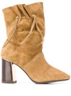 Tory Burch Drawstring Side Detail Boots - Brown