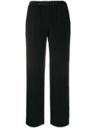 Ea7 Emporio Armani Contrast Waist Trousers - Black