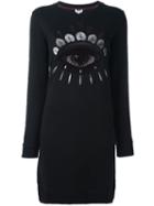 Kenzo 'nagai Eye' Sweatshirt Dress, Women's, Size: Small, Black, Cotton