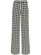 Off-white High Waisted Virgin Wool Blend Check Side Stripe Trousers -