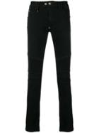 Philipp Plein Biker Statement Skinny Jeans - Black