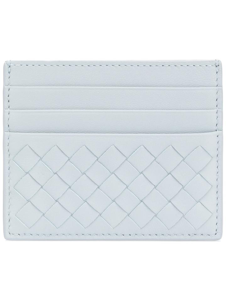 Bottega Veneta Artic Intrecciato Nappa Card Case - Blue