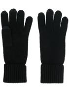 N.peal Ribbed Touch Screen Gloves - Black