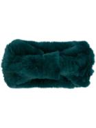 Yves Salomon Furry Headband - Green