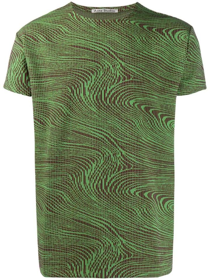 Acne Studios Swirl Print T-shirt - Green