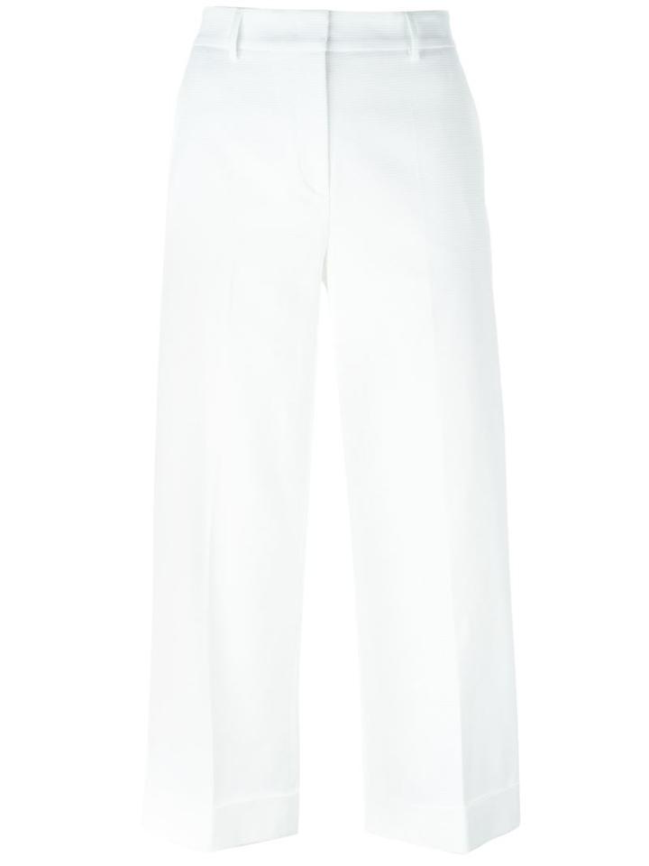 Piazza Sempione Tailored Culottes, Women's, Size: 44, White, Cotton/spandex/elastane