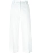 Piazza Sempione Tailored Culottes, Women's, Size: 44, White, Cotton/spandex/elastane