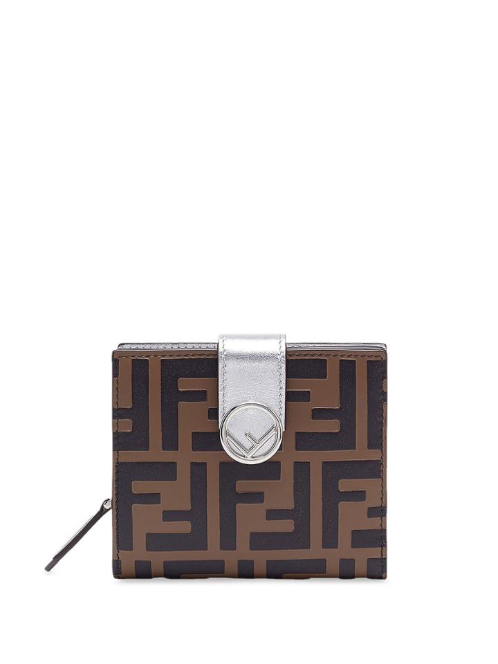 Fendi Compact F Is Fendi Wallet - Brown
