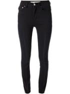 Marc By Marc Jacobs Cropped Crease Jeans, Women's, Size: 30, Black, Cotton/polyester/spandex/elastane