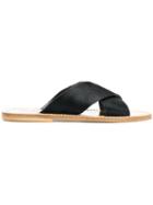 Solange Sandals Crossover Strap Sandals - Black