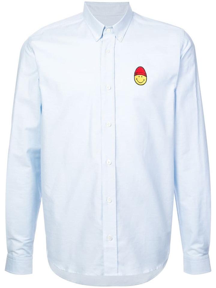Ami Paris Embroidered Motif Shirt - Blue