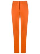 Andrea Marques High-waisted Trousers, Women's, Size: 42, Yellow/orange, Cotton/spandex/elastane