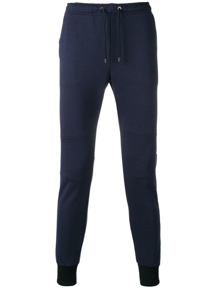 Fendi Contrast Cuff Joggers - Blue