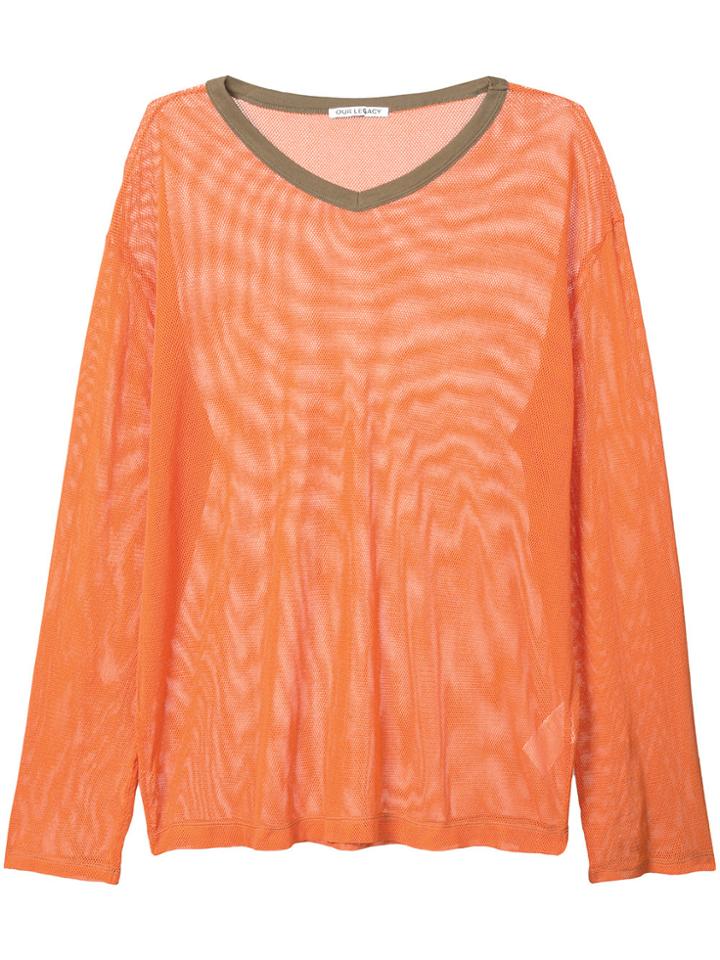 Our Legacy Mesh Long Sleeve T-shirt - Yellow & Orange