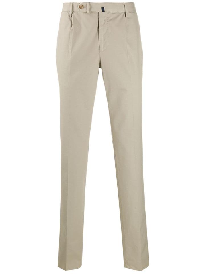 Incotex Tailored Straight-leg Trousers - Neutrals