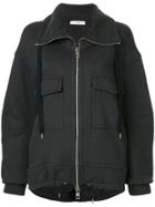 Tibi Fleece Sweatshirt Jacket - Black
