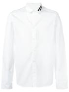 Kenzo Striped Collar Shirt, Men's, Size: 43, White, Cotton