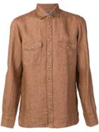 Barba Chest Pockets Shirt - Brown