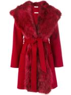 P.a.r.o.s.h. Fur Collar Coat - Red