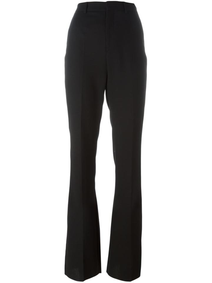 Saint Laurent Bootcut Trousers, Women's, Size: 40, Black, Cotton/wool