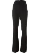 Saint Laurent Bootcut Trousers, Women's, Size: 40, Black, Cotton/wool