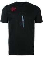 Lanvin Embroidered Key Design T-shirt, Men's, Size: Medium, Black, Cotton