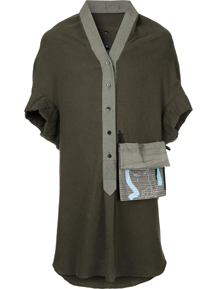 Bernhard Willhelm Oversized Patch Pocket Shirt - Green